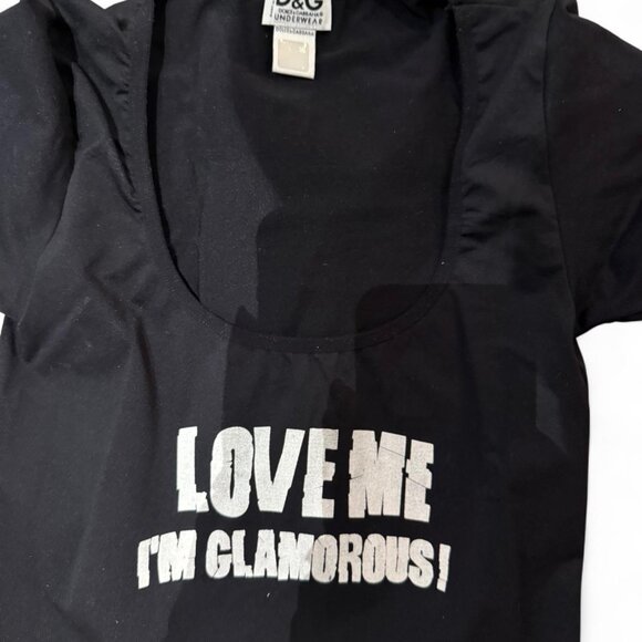 Dolce & Gabbana/D&G Underwear Stretchy “Love Me I’m Glamorous” vintage t-shirt. - Picture 3 of 3